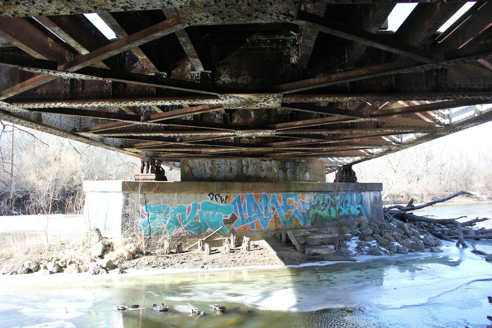 Under bridge